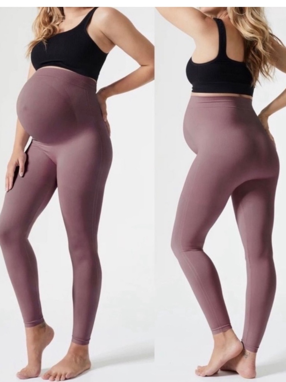 BLANQI Everyday Maternity Belly Support Leggings - Soft Fawn - Size Small